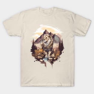 Lion in mountain T-Shirt